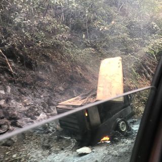 Compressore in fiamme al cantiere di Ribellasca, traffico in tilt