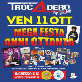 Al Trocadero arriva la Shary Band per la serata anni 80'