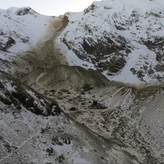 Grossa frana sulla parete est del Rosa VIDEO