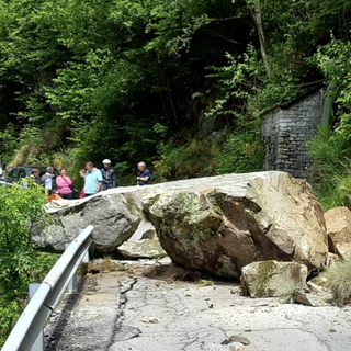 Frana sulla strada per San Domenico