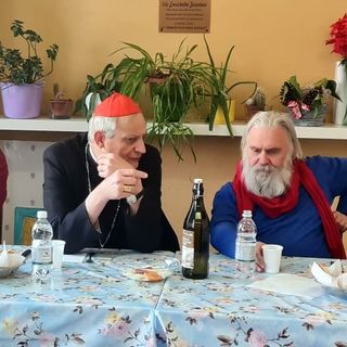 Nella foto: il cardinale Matteo Zuppi e Roberto Morgantini