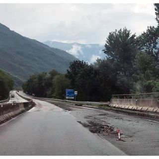 SS 33, corsia unica sul ponte tra Premosello e Anzola