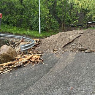 Uno degli smottamenti verificatisi a Villadossola