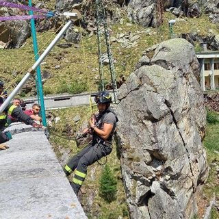 Esercitazione dei vigili del fuoco alla diga di Campliccioli. FOTO E VIDEO