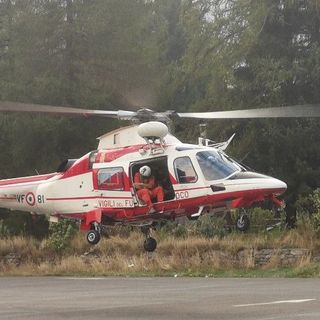 Turisti tedeschi si perdono al Moro, recuperati dall'elicottero dei Vigili del fuoco