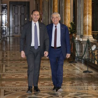 Il Segretario Generale Lapucci insieme al Presidente Quaglia (credits Getty Images)