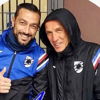 Roberto Borino assieme al bomber Fabio Quaglieralla