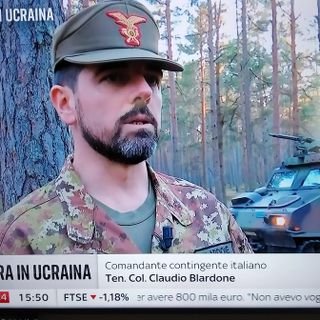 Il Tenente Colonnello Claudio Blardone  in diretta su Sky.