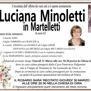 Minoletti Luciana in Martelletti di anni 62