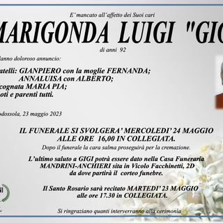 Marigonda Luigi &quot;Gigi&quot; di anni 92
