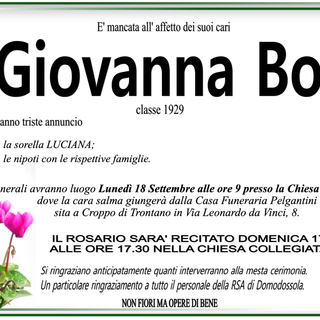 Giovanna Bo classe 1929