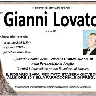Gianni Lovato di anni 82