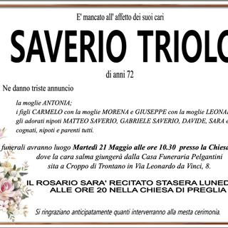 Saverio Triolo di anni 72