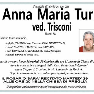Anna Maria Turri ved. Trisconi di anni 88