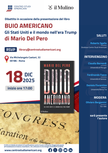 Presentazione a Roma del libro 'Buio Americano' di Mario Del Pero