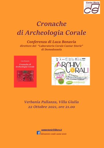 Presentate a Pallanza le cronache di archeologia corale