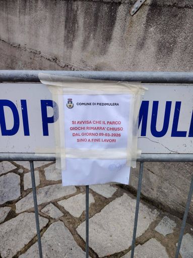 Cimamulera: chiuso per lavori il parco giochi, sarà completamente rinnovato