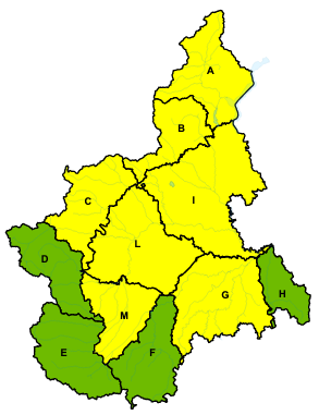 Allerta gialla su buona parte della regione per temporali