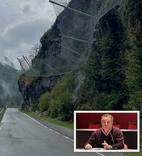 La statale 337 e nel riquadro Antonio Locatelli