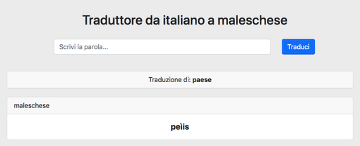 È online il traduttore italiano – maleschese