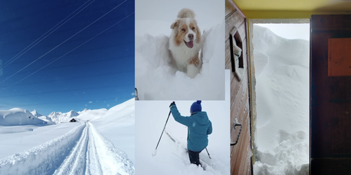 Il cielo torna blu al rifugio, ma c'è un muro di neve da spalare   FOTO e VIDEO Il cielo torna blu al rifugio, ma c'è un muro di neve da spalare   FOTO e VIDEO