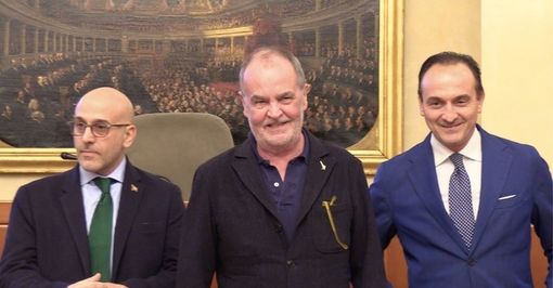 Il ministro Calderoli in Regione col presidente Cirio Il ministro Calderoli in Regione col presidente Cirio