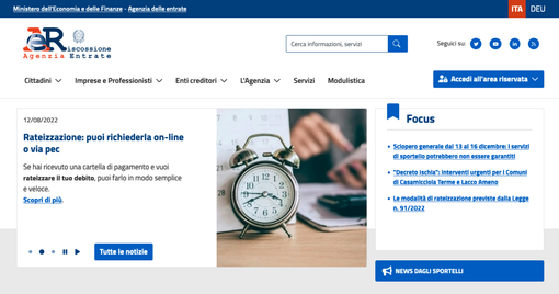 Agenzia riscossione, online il nuovo sito internet