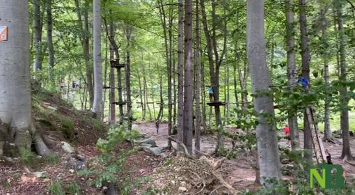 Parco avventura a Oropa, nuovi percorsi e...con uno spazio dedicato alle feste, VIDEO
