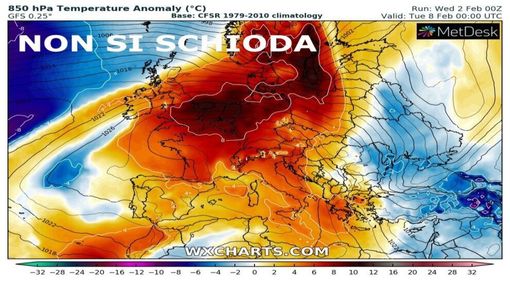 Pioggia o neve non prima di metà mese Pioggia o neve non prima di metà mese