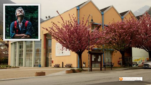 Il centro culturale La Fabbrica e nel riquadro Marco Albino Ferrari