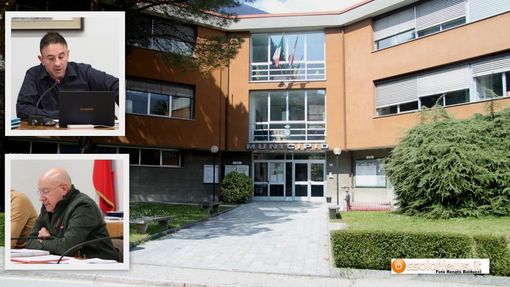 Foto: il municipio di Villadossola, nel riquadro l'assessore Stefano Cittadino e il capogruppo di minoranza Mauro Ferrari Foto: il municipio di Villadossola, nel riquadro l'assessore Stefano Cittadino e il capogruppo di minoranza Mauro Ferrari