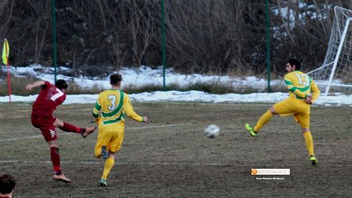 Il  gol di Ciocca che dà la vittoria alla Varzese contro la Pro Ghemme