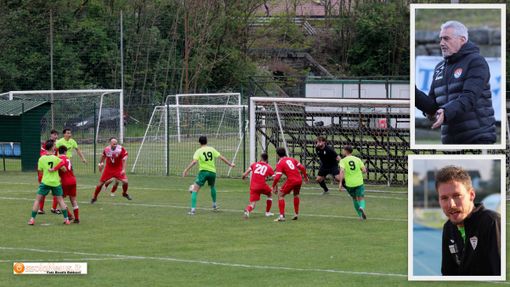 Una partita interna del Vogogna, nel riquadro Michael Nino e Cesare Rampi Una partita interna del Vogogna, nel riquadro Michael Nino e Cesare Rampi