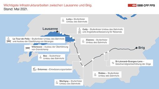 FFS, orario treni modificato tra Briga e Losanna