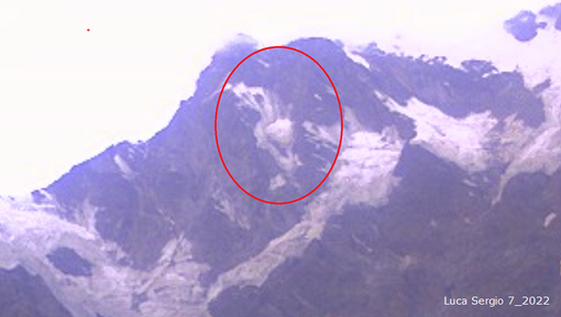 Forte riduzione dei ghiacciai anche sulla parete est del Monte Rosa