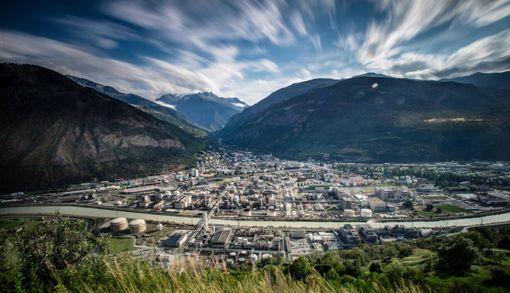 La città di Visp, in Canton Vallese (Foto tratta dal sito dell'azienda chimica svizzera)
