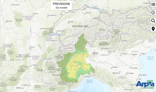 Piemonte, qualità dell'aria a portata di smartphone