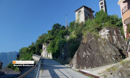 Via San Maurizio, la strada che sale a Villa Lena