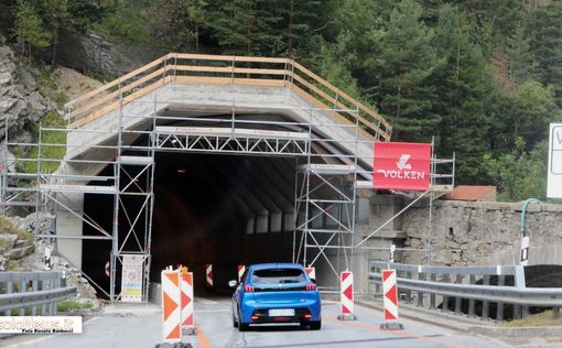 Cantieri sulla A9 tra Gondo e il passo del Sempione