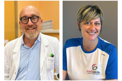 Nella foto il dott. Andrea Capuano e la fisioterapista  Cristina Santovito