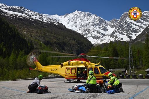 Scialpinista 32enne precipita scendendo dalla Nordend