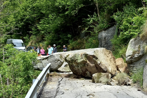 Frana sulla strada per San Domenico