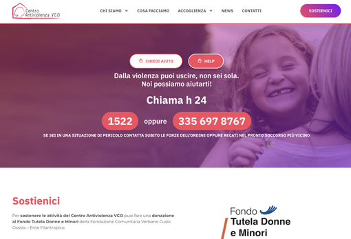 Nuovo sito web per il Centro Antiviolenza del Vco Nuovo sito web per il Centro Antiviolenza del Vco