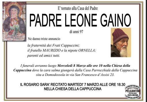 Padre Leone Gaino di anni 97