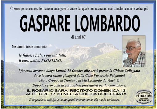 Gaspare Lombardo di anni 87