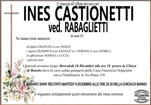 Ines Castionetti di anni 82