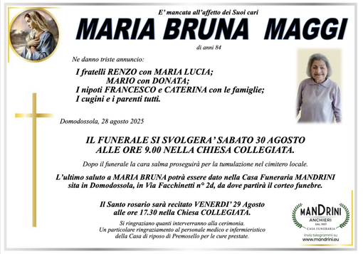 Maria Bruna Maggi di anni 84