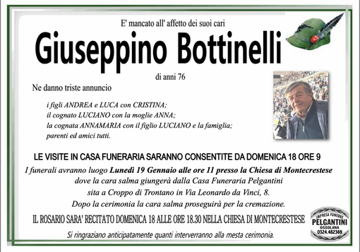 Giuseppe Bottinelli di anni 76