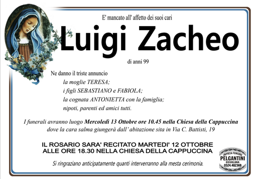 Luigi Zacheo di anni 99