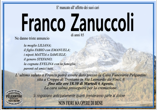 Franco Zanuccoli di anni 85
